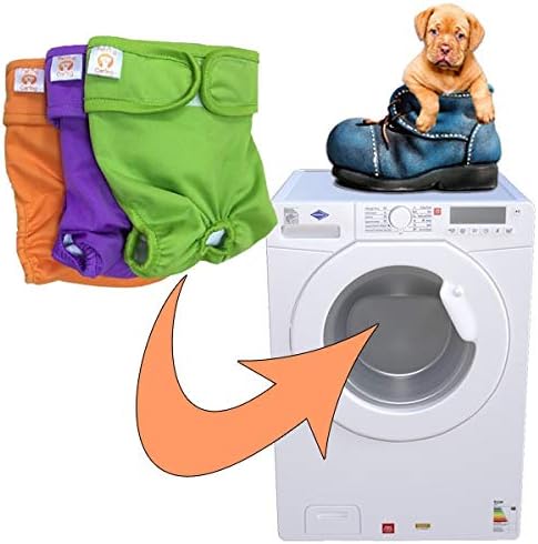 Dog Diapers Washable & Reusable Female and Male Dog Diapers Materials Durable Machine Washable Solution for Pet Incontinence and Long Travels - 3 Pack Set (L, New)