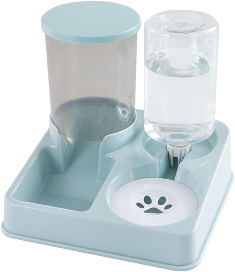 2 in 1 Automatic Dog Water Food Bowl Water Dispenser for Pet Cat Lovely Dog Feeder Raised Food Container Bowl