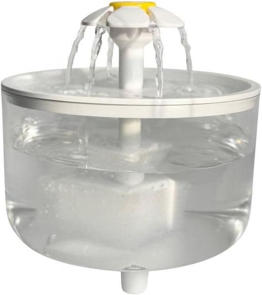 Ultra-Quiet Pet Water Dispenser – 50.72 oz Transparent Drinking Bowl – Easy to Clean, Portable & Compact Water Fountain for Cats and Dogs