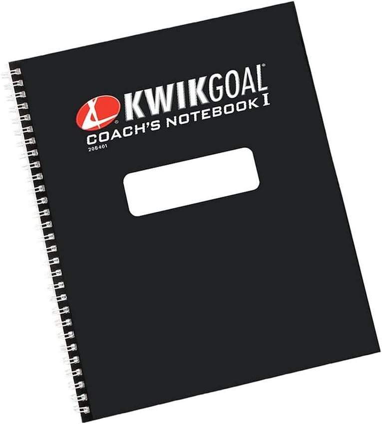Kwik Goal Coaches' Notebook , 8.5-Inch x 10-Inch,Black