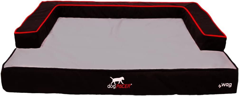Indoor Outdoor Pet Recovery Dog Bed | Multi Element Extreme Joint Support with Cooling Gel | 100% Water Proof and Machine Washable Cover | Large, Onyx Black