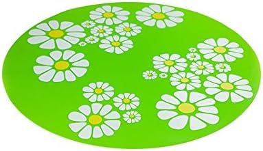 ELEOPTION Silicone Pad Non-Slip Mat for 1.6 L Automatic Water Fountain Replacement Mat Fountain (1PCS Flower Mat, Green)