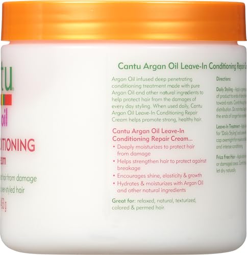 Cantu Argan Oil Leave in Conditioning Repair Cream, 16 Ounce