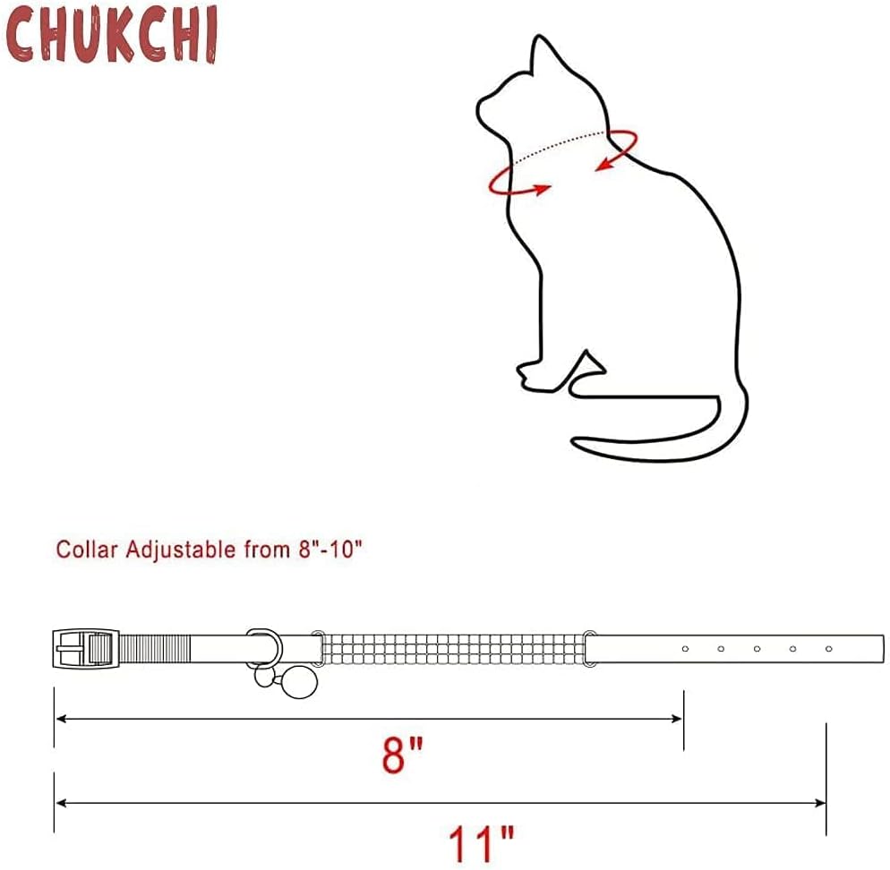 CHUKCHI Soft Velvet Safe Cat Adjustable Collar Bling Diamante with Bells,11 inch for Small Dogs and Cats (Pink)