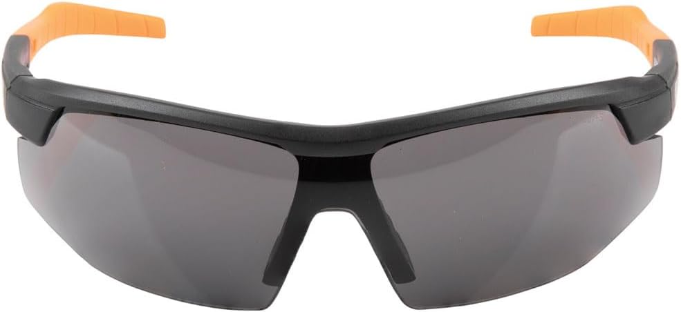 KLEIN TOOLS 60160 Safety Glasses, PPE Protective Eyewear with Semi Frame, Scratch Resistant and Anti-Fog, Gray Lens