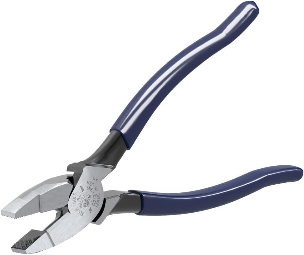 Klein Tools 80020 Plier Set, Made in USA, Lineman's Pliers, Diagonal Cutters, and Needle Nose, Induction Hardened Knives, 3-Piece