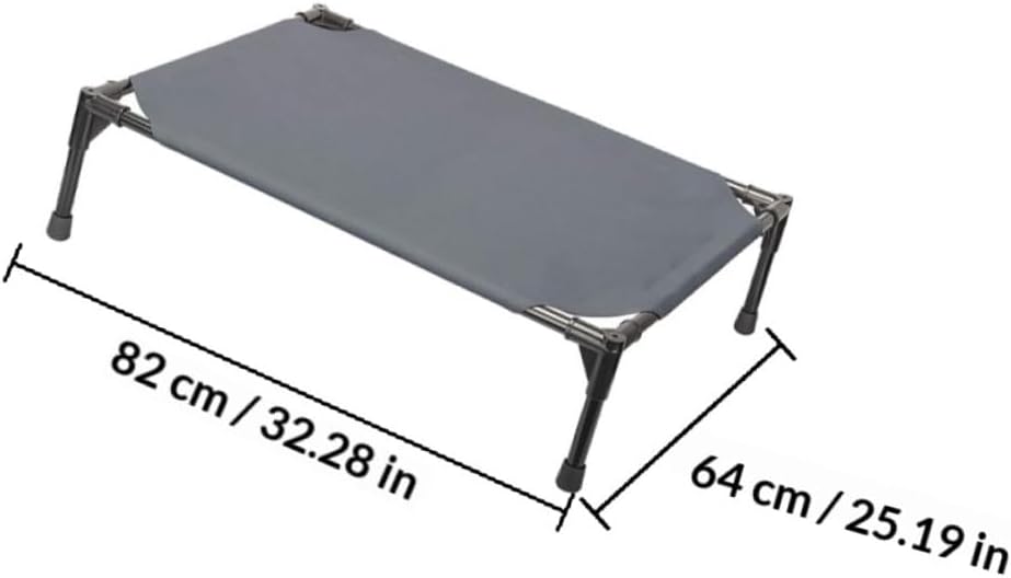 PRETYZOOM Elevated Dog Cot Washable Pet Sleeping Bed Detachable Grey M Size Moisture Resistant Four-Season Pet House Comfortable Dog Nest for Indoor Use