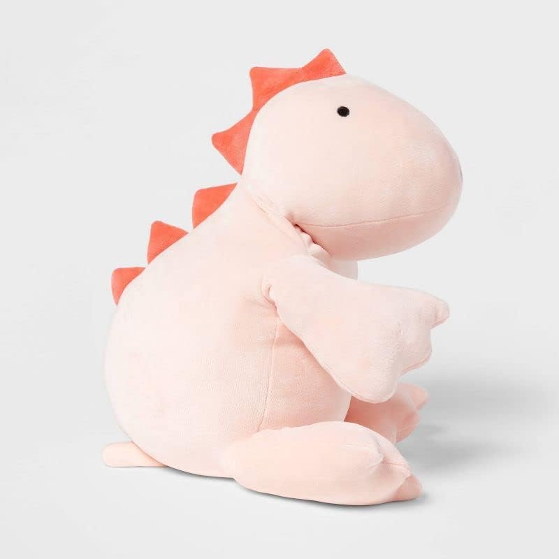 OSOCU® Microwavable Heating Pad Pink Stegosaurus Plush - 1.4 Lb Weighted Stuffed Animal Toy with Tourmaline Beads & Lavender - 16" Squished Long Dinosaur Pillow - Lumbar Back Cushion Lasting Warmth