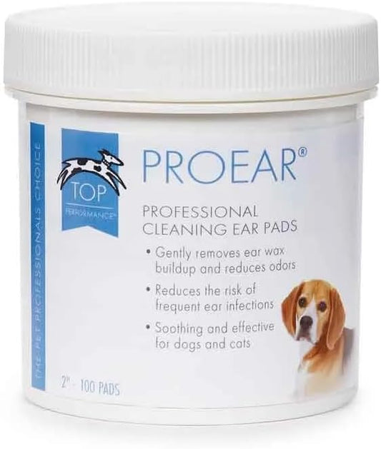 100 Pads Cleansing Wipes Dog & Cat Grooming Sets Eye Ear and Dental (Ear Wipes)