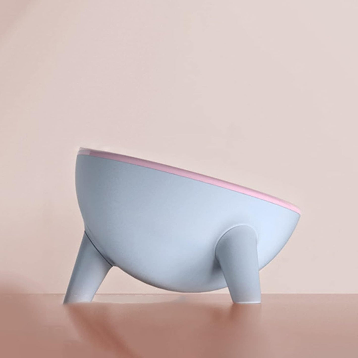 Raised Pet Bowl, 15° Tilted Elevated Cat Bowl with Stand, Non Slip No Spill for Cats and Small Dogs Feeding Dishes, Protect Pet's Neck Cat Feeder (Pink)