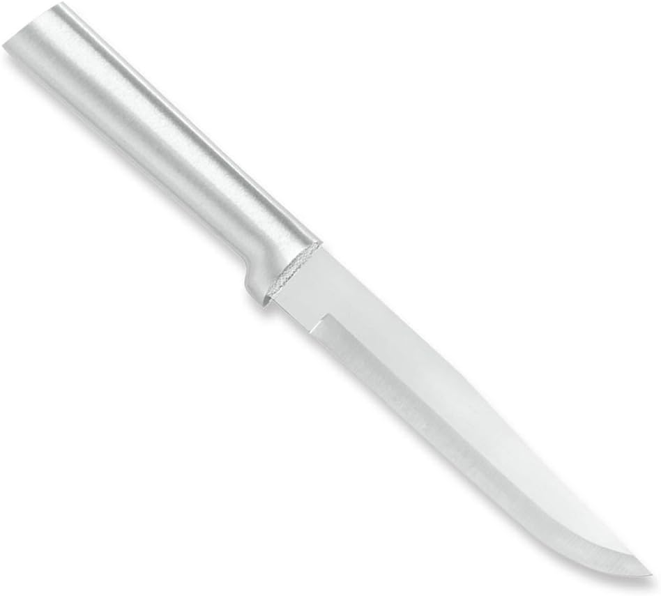 Rada Cutlery Stubby Butcher Knife (R106), 5.38" Stainless Steel Blade, Silver Handle