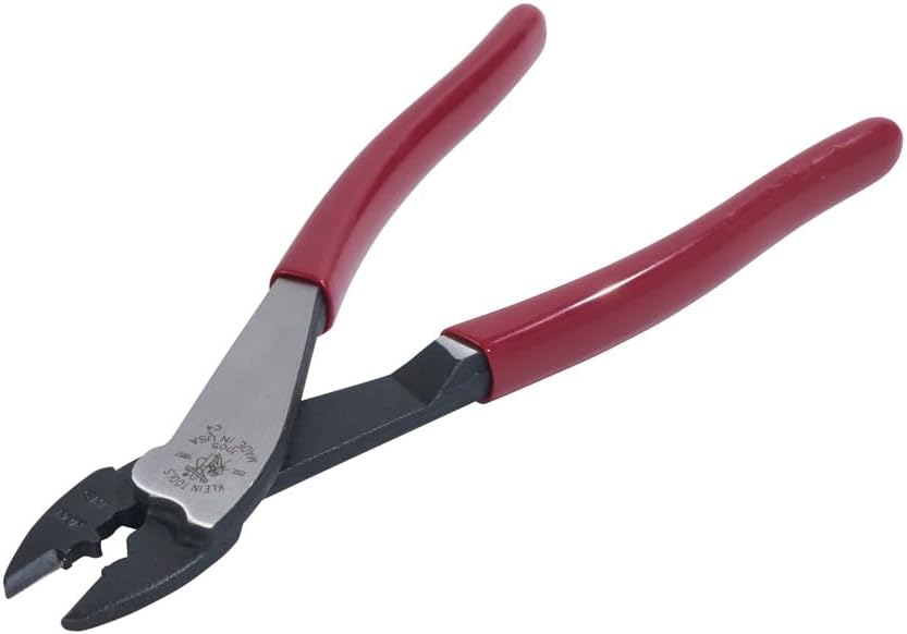Klein Tools 1005 Cutting/Crimping Tool, Made in USA, Cutter/Crimper for 10-22 AWG Terminals and Connectors, Crimper for Insulated and Non-Insulated Terminals