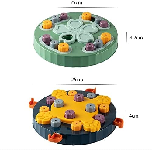 Dog Puzzle Toys Turntable Slow Feeder Food Bowl Slowly Eating Bowl Pet Dogs Game (Color : D, Size : 2525cm) (C 25 * 25cm)