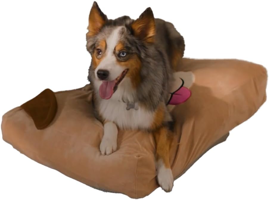 Happy Nappers Pet Bed in A Box Slipcover: Logan The Tan Dog - Medium - 30x20 Character Bed Case, Stuff & Fill with Your Scent-Pillows-Clothes