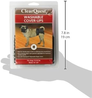 Clear Quest Wetness and Stain Protecting Dog Cover-Ups Dog Diapers, 2-Pack