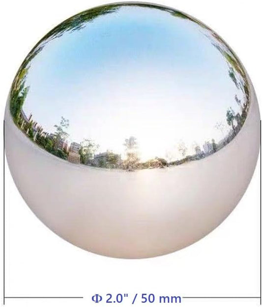 KUNWU SUS304 Stainless Steel Dog Food Slow Feeders Ball - 2" Stops Gulping, Bloat, Indigestion, and Rapid Eating, Fun, Healthy, Prevents Obesity Improves Digestion (Small)