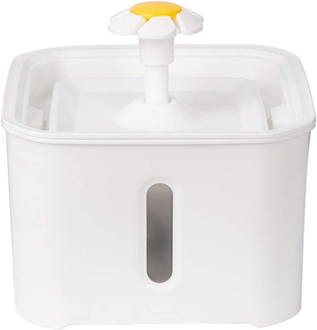 2.5L Pet Water Fountain, Automatic Dog Water Fountain with 3 Different Flow Modes, Quiet Cat Water Drinking Dispenser for Dogs Cats,White