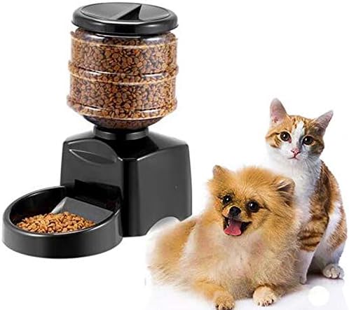 Automatic Pet Feeder for Cats Dog Electric Dry Food Dispenser Water Fountain 5.5L LCD Screen Timer Voice Recording Pet Product