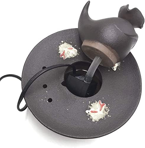 Fountain Portable Pet Water Fountain, Ceramics 1.5L Pet Water Dispenser for Cats and Dogs with 6PCS Carbon Filter Automatic Circulation Water Bowl UltraQuiet Pump Pet Water Dispenser (Noir)