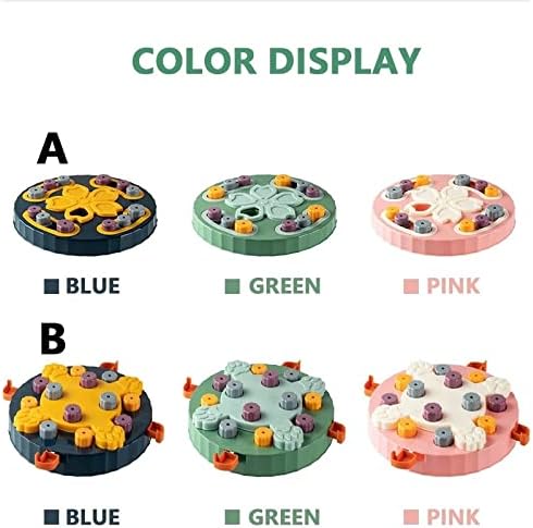Dog Puzzle Toys Turntable Slow Feeder Food Bowl Slowly Eating Bowl Pet Dogs Game (Color : D, Size : 2525cm) (C 25 * 25cm)