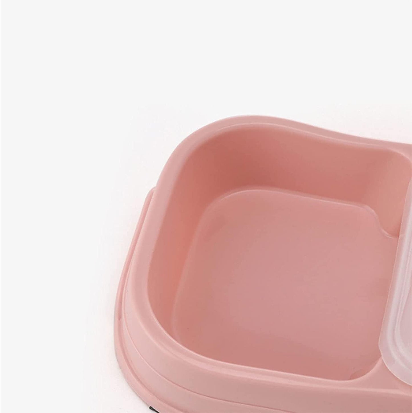 Automatic Food Feeder and Waterer Set, Automatic Cat Feeder and Dog Water Dispensers Unplugged Gravity Feed Water Pet Supplies cat Fountain (Color : Blue) (Pink)