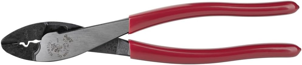 Klein Tools 1005 Cutting/Crimping Tool, Made in USA, Cutter/Crimper for 10-22 AWG Terminals and Connectors, Crimper for Insulated and Non-Insulated Terminals