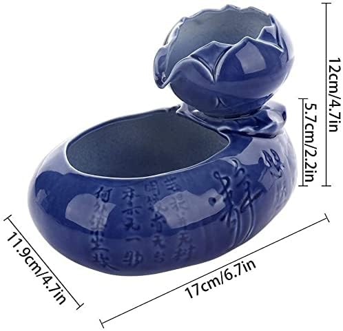 Fountain Pet Water Fountain,Ceramic Lotus Shape Dog Cat Automatic Circulation Water Dispenser, Circulation Pet Drinking Water Supplies Drinker Fountain Dispenser for Cat Pet Water Dispenser