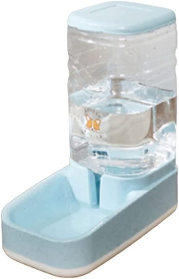 Pet Supplies Cat/Dog High Capacity Feeder and Water Dispenser Set, Unplugged Gravity Pet Feeder,Water Storage Capacity 3.8L, Grain Storage Capacity 3.8L cat Fountain (Water dispensers)