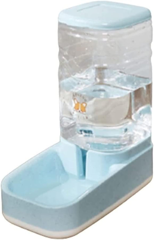Pet Supplies Cat/Dog High Capacity Feeder and Water Dispenser Set, Unplugged Gravity Pet Feeder,Water Storage Capacity 3.8L, Grain Storage Capacity 3.8L cat Fountain (Water dispensers)