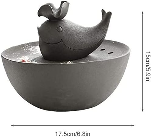 Fountain Portable Pet Water Fountain, Ceramics 1.5L Pet Water Dispenser for Cats and Dogs with 6PCS Carbon Filter Automatic Circulation Water Bowl UltraQuiet Pump Pet Water Dispenser (Noir)