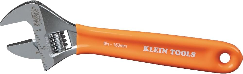 Klein Tools D5073 Adjustable Wrench Set, Extra Capacity, 6-Inch, 8-Inch, 10-Inch, Forged Alloy Steel, Metric and SAE, 3-Piece