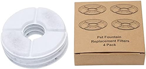 TOPCHANCES Pet Water Fountain Filter Replacement Round,8Pcs Fountain Filters Water Fountain Automatic Pet Fountain Filters for Cats, Dogs, Multiple Pets