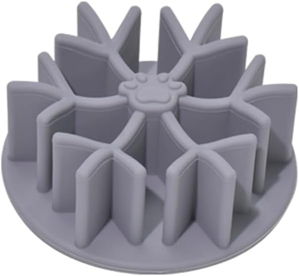 Pet Cat Dog Slow Food Bowl Fat Help Healthy Smooth Flower Shape Anti-Choking Thickened Anti-Slip Multiple Color Bowl Slow Feeder Dog Bowls for Large Dogs Slow Feeder Dog Bowls Small Breeds