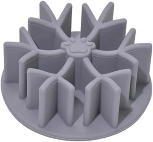 Pet Cat Dog Slow Food Bowl Fat Help Healthy Smooth Flower Shape Anti-Choking Thickened Anti-Slip Multiple Color Bowl Slow Feeder Dog Bowls for Large Dogs Slow Feeder Dog Bowls Small Breeds