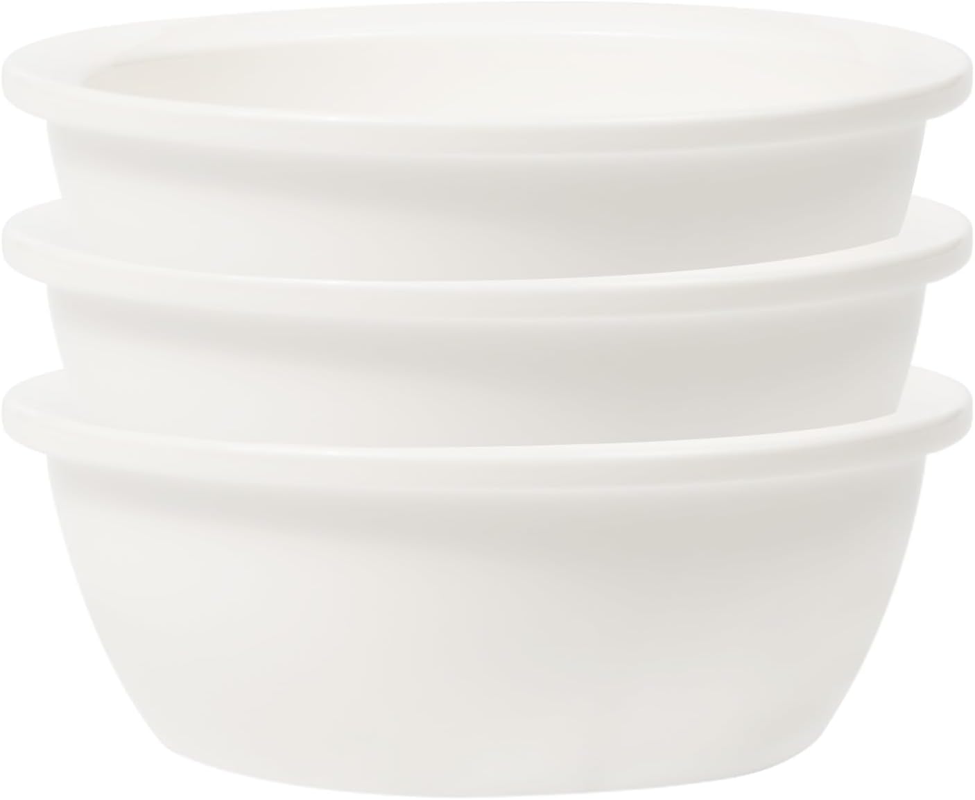 Sunhoo 3 PCS Replacement Ceramic Cat Bowls Pet Dish Microwave and Dishwasher Compatible - Outer Diameter(4.7in/12cm)