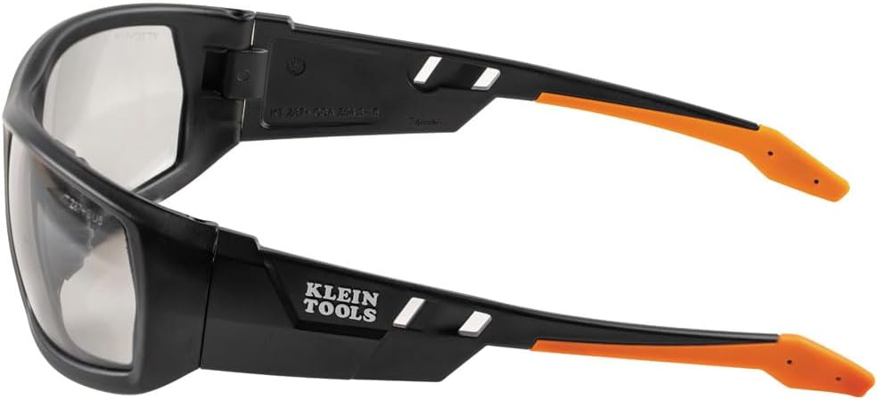 KLEIN TOOLS 60537 Safety Glasses, Professional PPE Protective Eyewear with Full Frame, Scratch Resistant and Anti-Fog, Indoor/Outdoor Lens