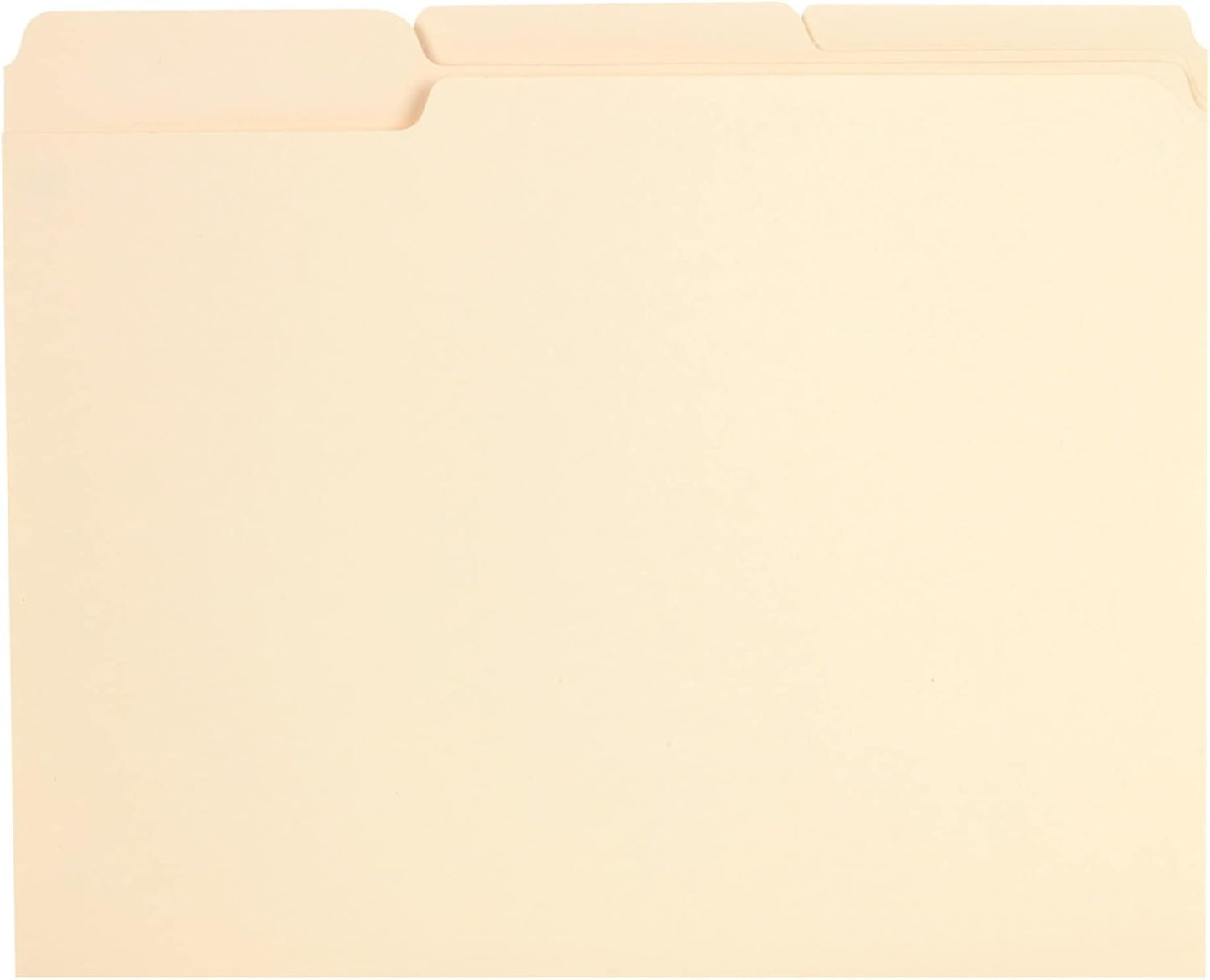 Pendaflex Reinforced-Top File Folders, Letter Size, Manila, 1/3 Cut, 100/BX (R752 1/3)