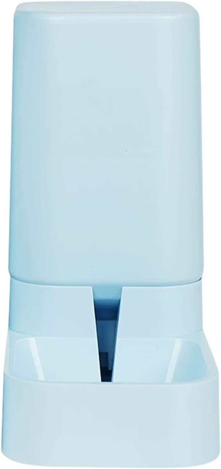 Unplugged Pet Feeder Water Dispensers Supplies Set Automatic Gravity Feeder Cat Food,Dog Water Bowl and Automatic Cat Food Dispenser Pet Feeders Water Dispenser cat Fountain (Blue)