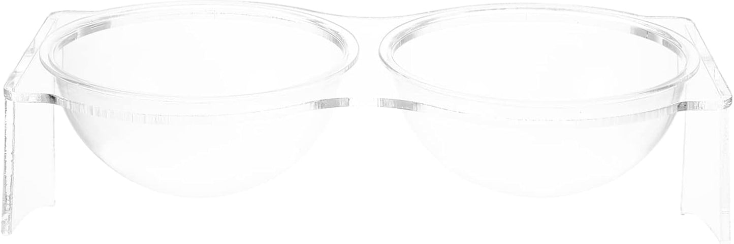 TOYANDONA Elevated Double PET Bowls Acrylic Cat and Dog Food Water Bowl Set Neck Protective Feeding Station for Cats and Kittens Sturdy and Easy to Clean