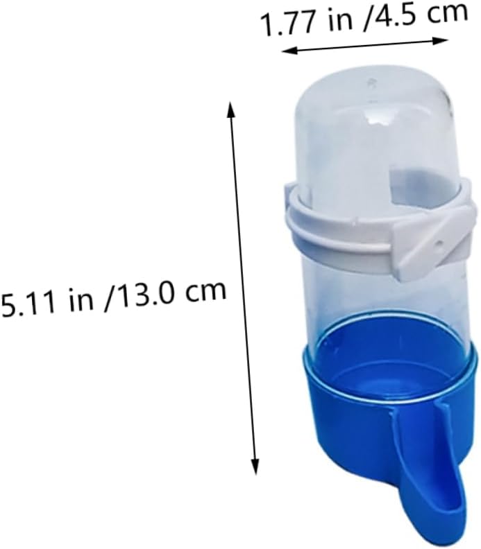 Automatic Bird Water Dispenser Leakproof Pet Drinking Fountain for Small Birds Parrots Cage Water Bowl 5.11X2.55X1.77 Inch Easy Installation Durable Hydration Solution
