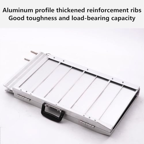 Heavy-Duty Foldable Pet Ramp for Car Access - Supports 300kg, Ideal for Large Dogs & Wheelchairs, Non-Slip Surface, Portable Handle, 61x73cm, Safe & Durable