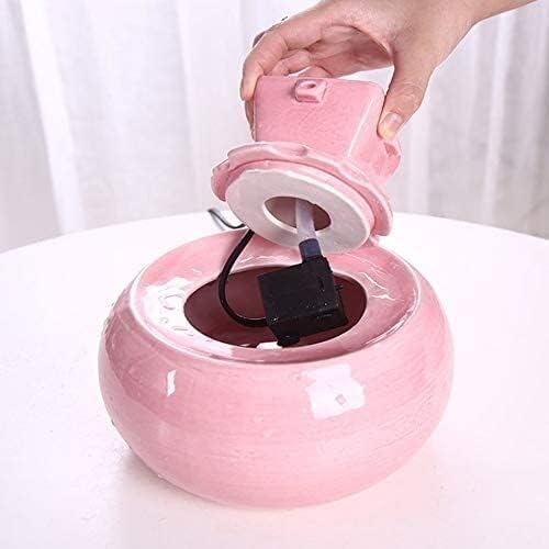 Fountain Pet Drinking Fountain for Dog and Cat Automatic Circulation Cat Water Dispenser Pet Supplies Flowing Water with Live Water Basin Pet Supplies Pet Water Dispenser (Color : Pink)