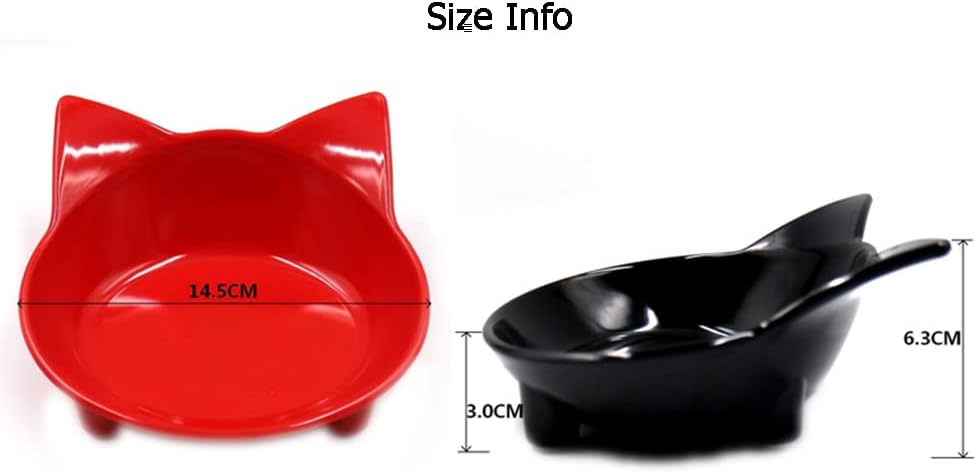 Cat Bowls, Anti-Slip Multi-Purpose Cat Food Bowl Pet Water Bowl Cat Feeding Bowl for Cats and Small Dogs (Pink)