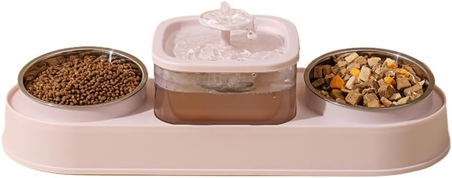 Elevating Cats Bowl Automatic Water Fountain Food Bowl AntiVomiting Dog Feeding Bowl Food Container for Small Dog Cats