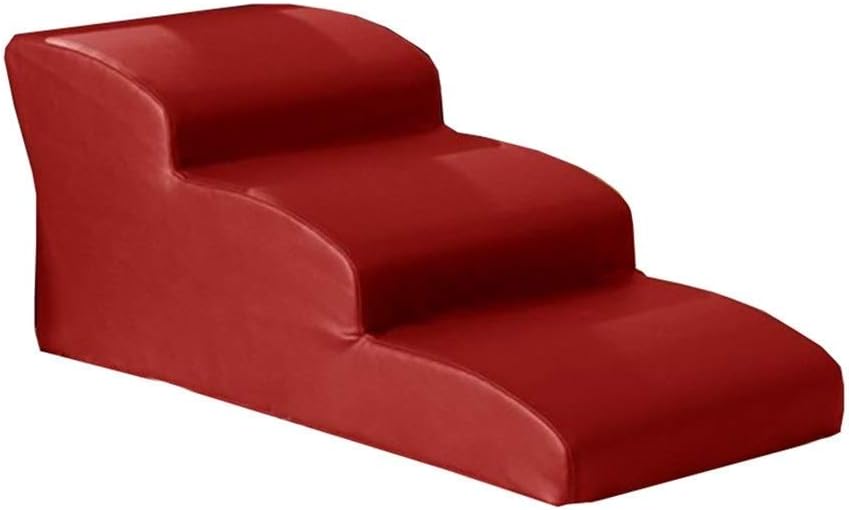 Pet Rest Cushion Leisure Entertainment Toy Bed Ladder Slide Slip Bottom Stairs Steps (Red 4 Step)