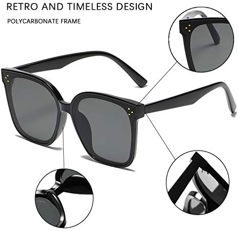 MAXJULI Oversized Sunglasses for Women Men UV Protection 8056
