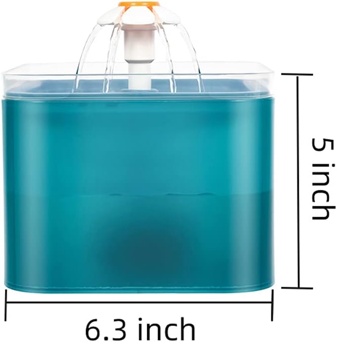 Automatic Cats Drinking Fountain with LED Lighting USB Pet Water Dispenser with Recirculate Filtring for Fresh Clean Water (Orange)
