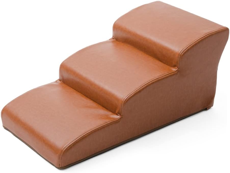 Cellutane A386a-a-a-677CML Dog Step, 3 Tiers, Vintage Camel, Chihuahua Model, PVC Leather
