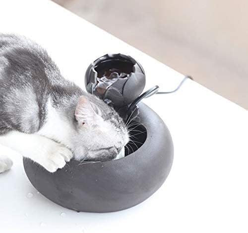 Fountain Pet Suppties Automatic Cat Water Fountain,Super Mute Ceramics Pet Water Dispenser for Cat and Small Dogs Pet Water Dispenser (Color : Brown)