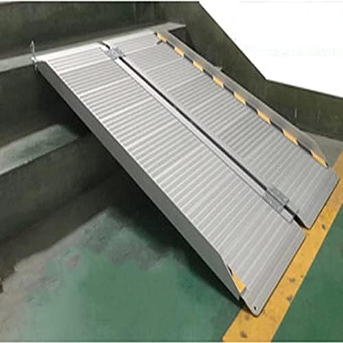 Aluminum Dog Ramp for Cars - Folding Threshold Ramp for Wheelchair Access, Indoor/Outdoor Use, Heavy Duty, Non-Slip Surface, Portable Pet Ramp